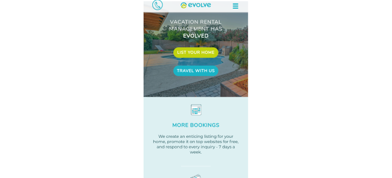 Evolve Vacation Rental - Mobile