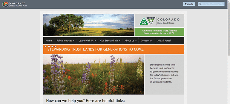 Colorado State Board Of Land Commissioners - Full Site 1