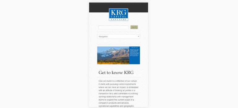 KRG Capital Partners - Mobile 1