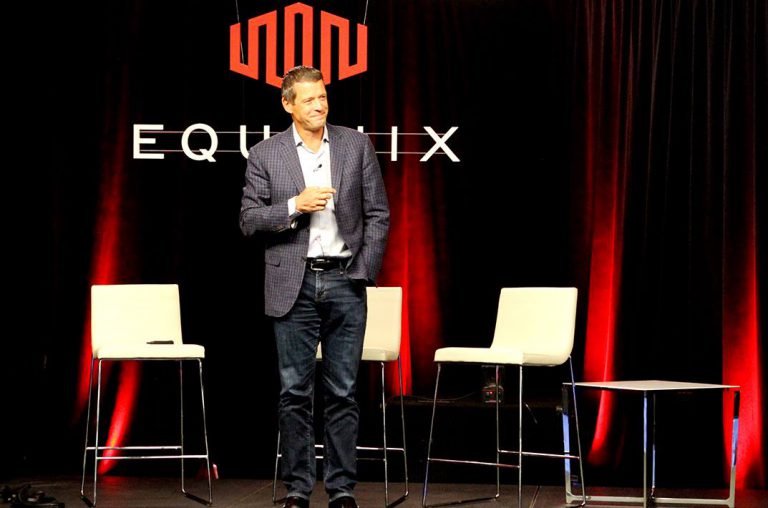 Equinix CEO Charles Meyers at a talk event