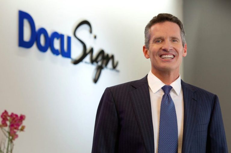 DocuSign leadership in headquarters office