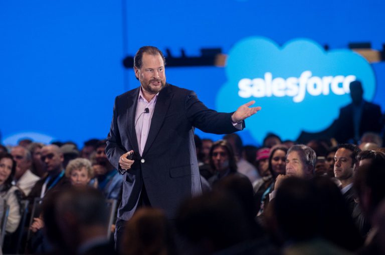 Salesforce CEO at salesforce conference