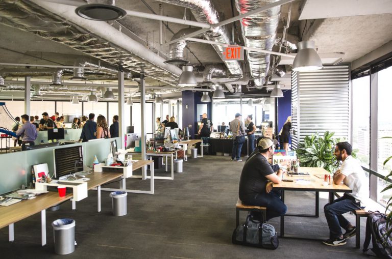 Tech professionals collaborate the office