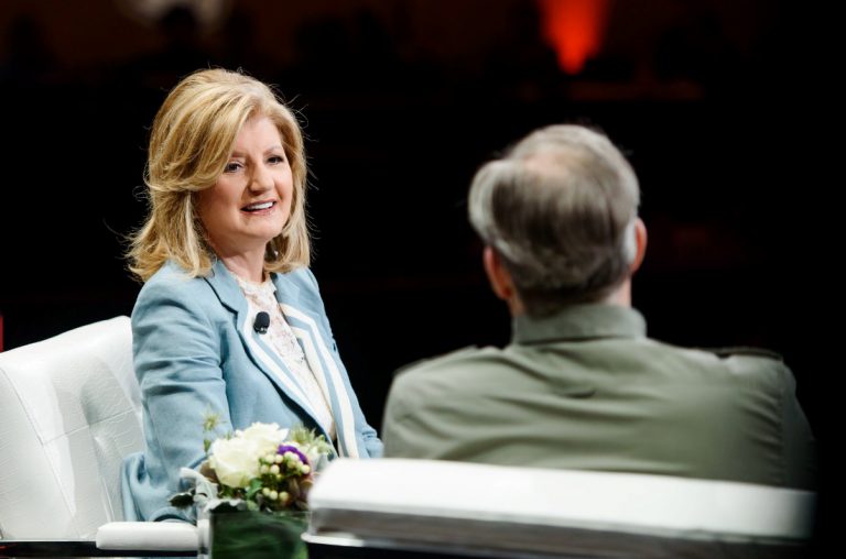 Arianna Huffington in an interview at Women conference