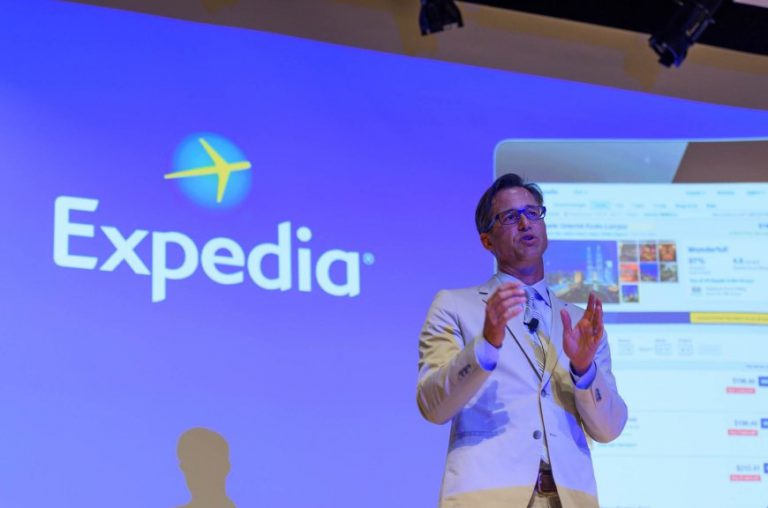 Expedia leadership present at a tech conference