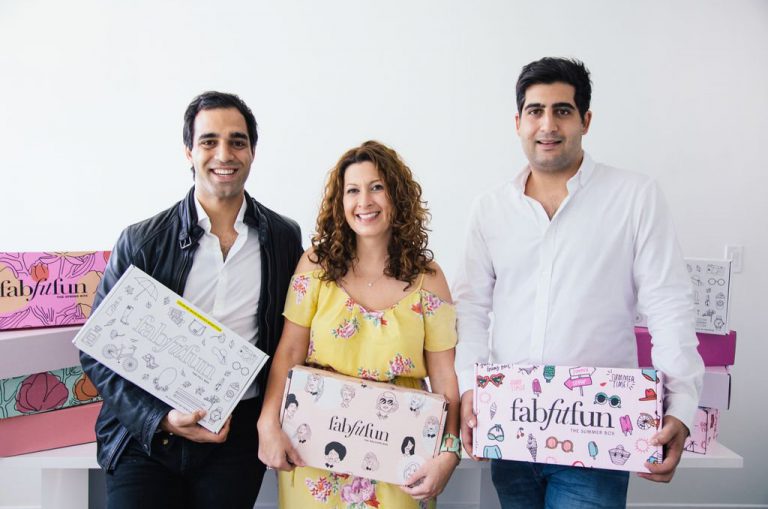 Fabfitfun co-founders with the product presentation