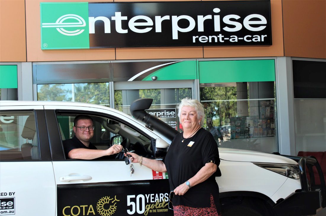 Enterprise staff hand keys to customer