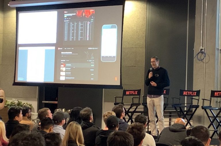 Product lead at Netflix speak at a tech event