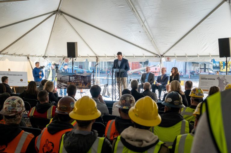 Kiewit management in an ground breaking event