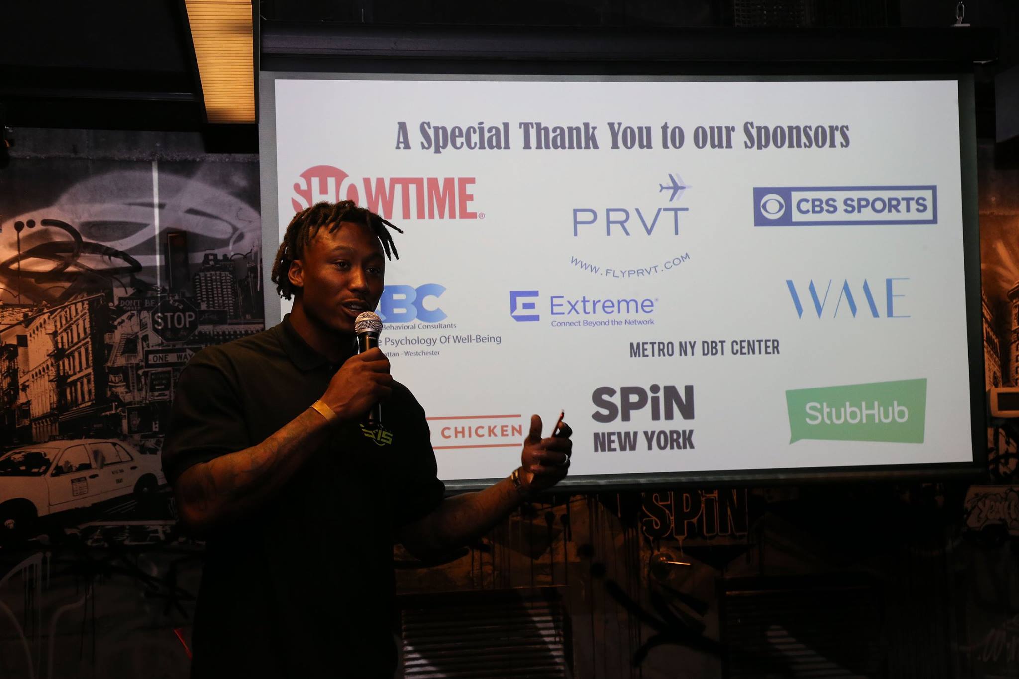 Brandon Marshall pitch to investors about his company