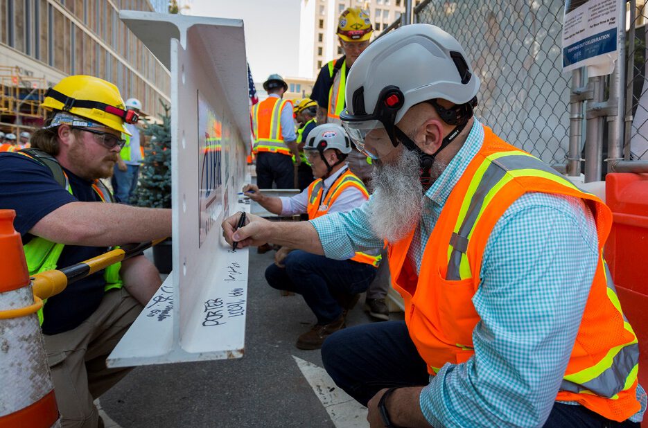 DPR management team inspect at the job site