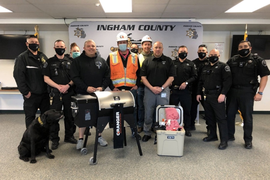 Granger Construction staff at the Sheriff office