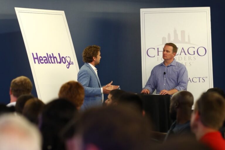 HealthJoy CEO answered questions from the audience at Chicago founders