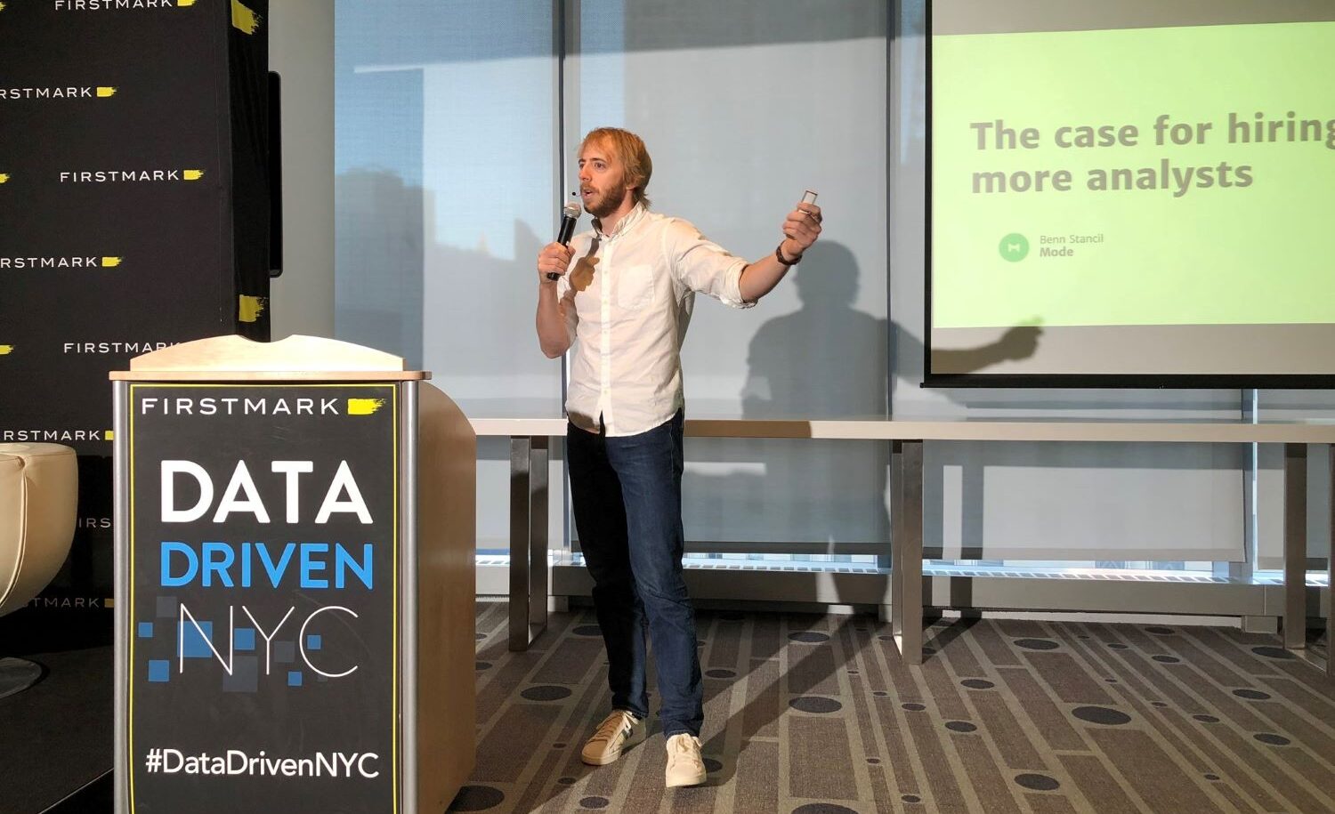 Mode Analytics CTO speaks at a data driven meetup event