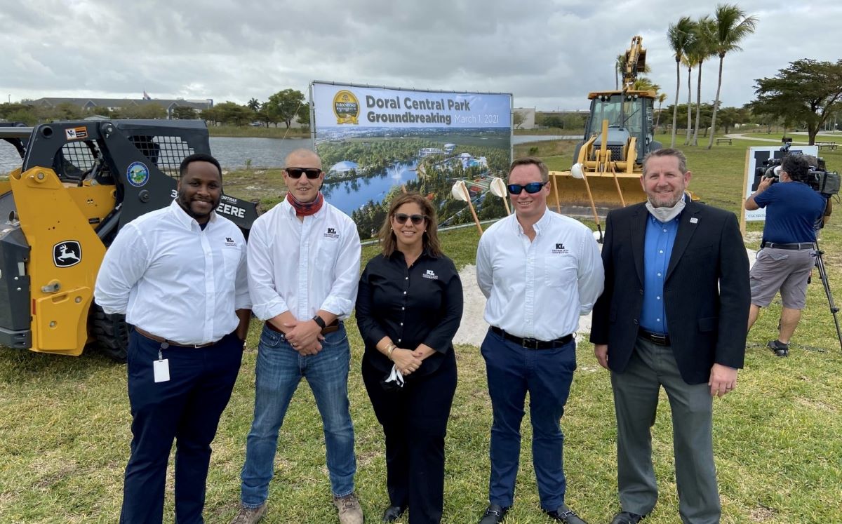 Kaufman Lynn Construction engineers in a groundbreaking event