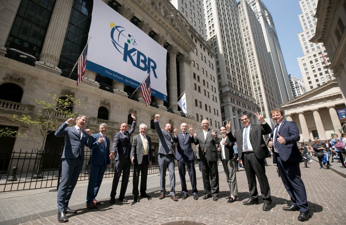 KBR leadership team celebrate at the NYSE