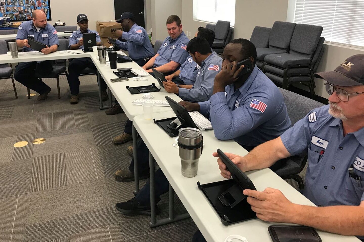 Polk Mechanical staff in a training session