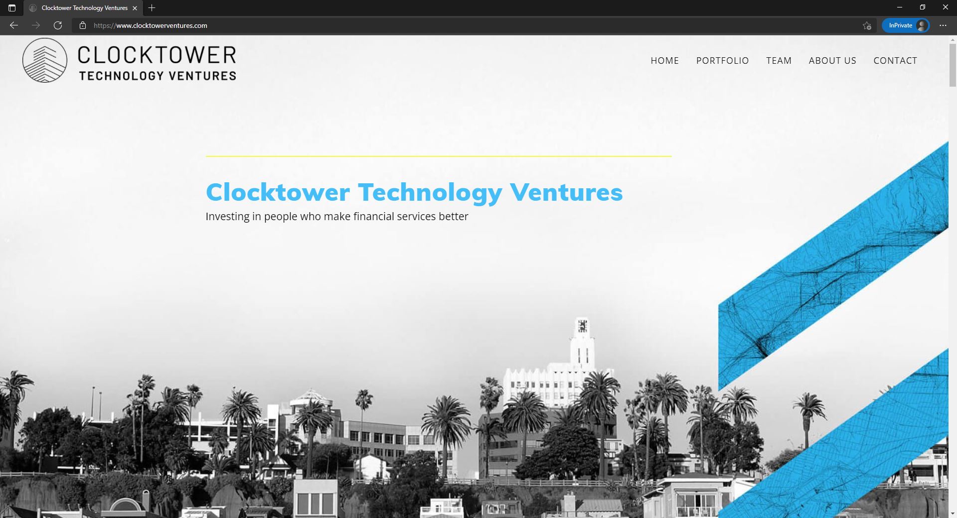 Clocktower Technology Ventures website homepage