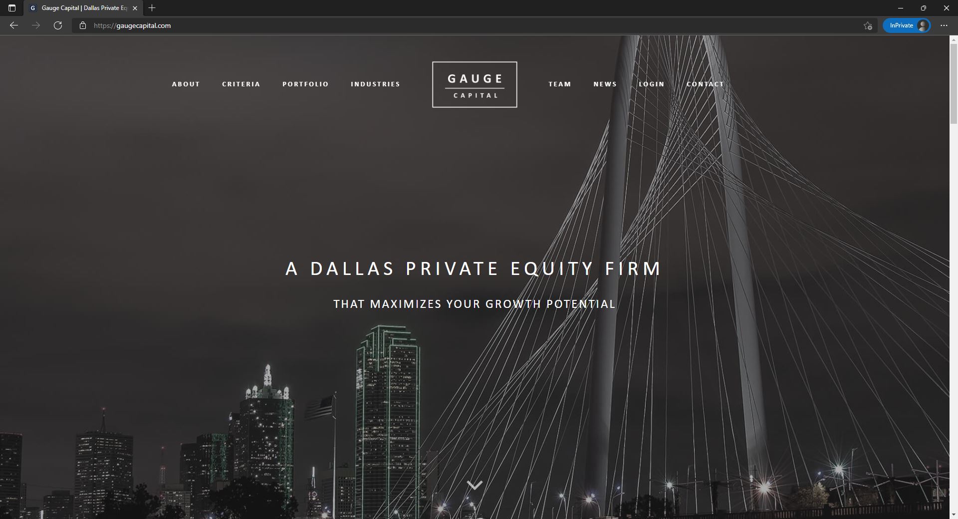 Gauge Capital website homepage