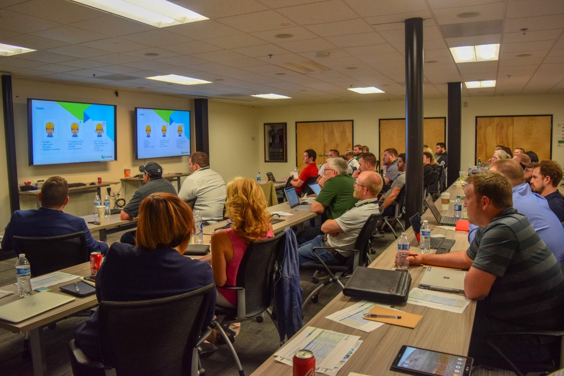 Corbins Electric staff in a safety training workshop