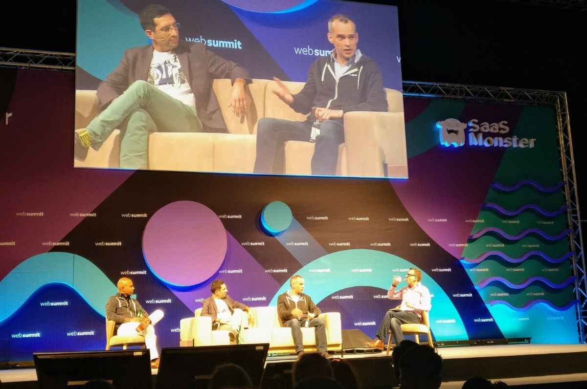 Algolia CEO and founder speaks at the WebSummit event