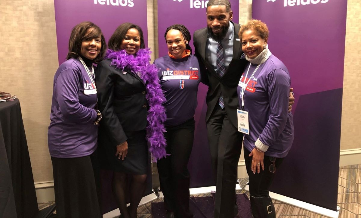Leidos staff at the trade show event