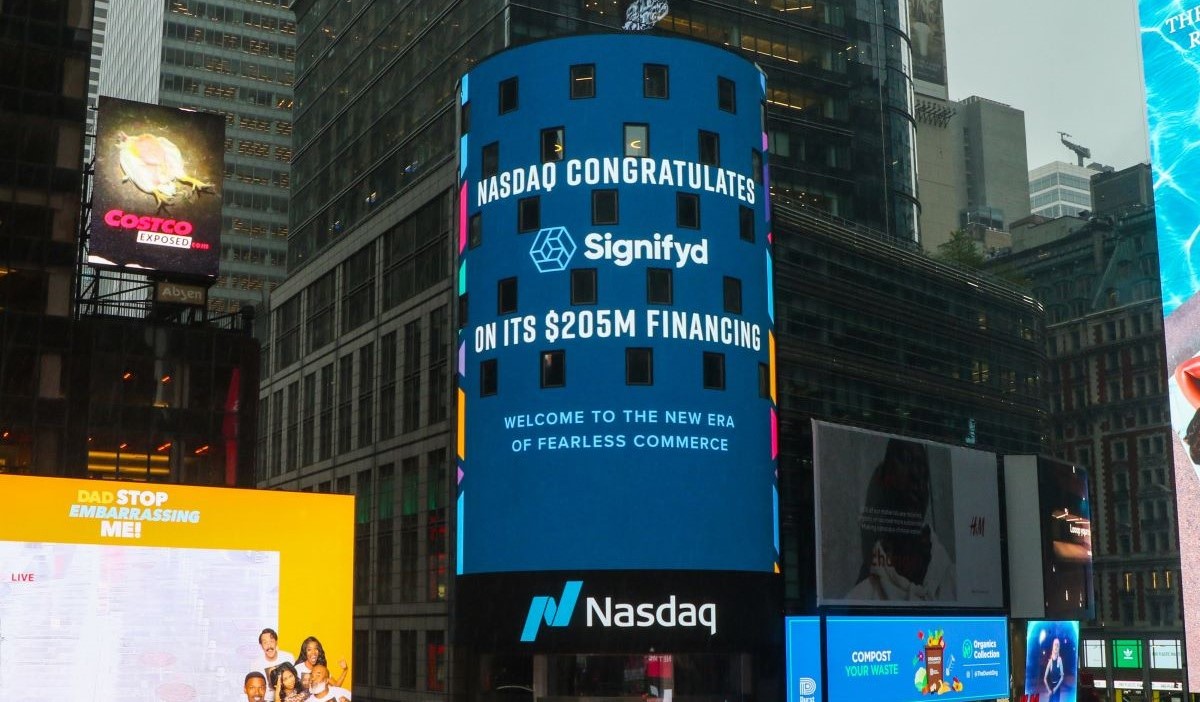 Signifyd on the billboard in Time square