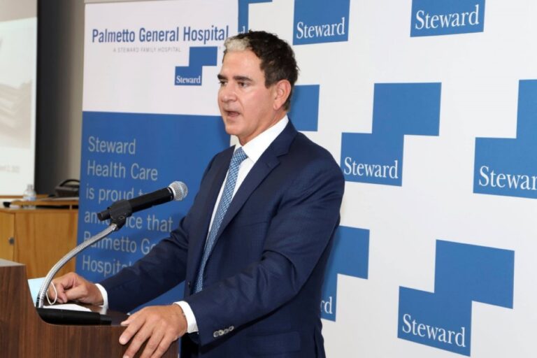 Steward Health Care CEO speak at a local hospital