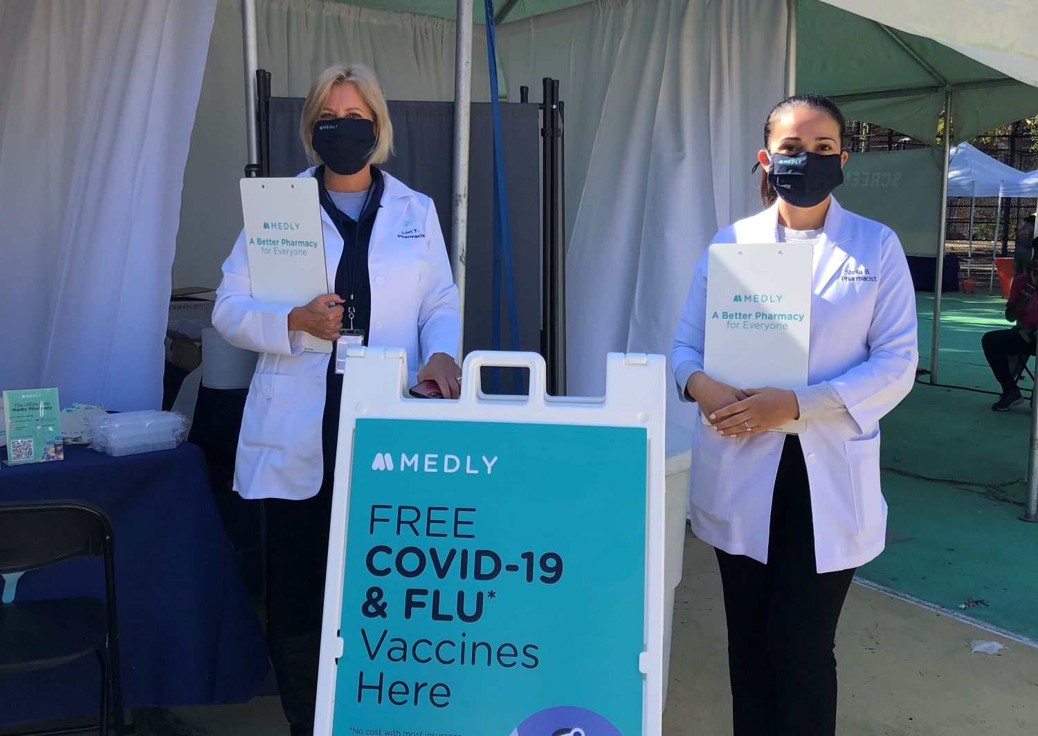 Medly Pharmacy staff at a COVID vaccine site