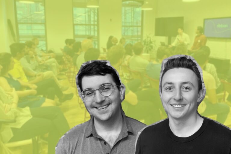 Ribbon health Co-founders collaborate with audience at a meetup event
