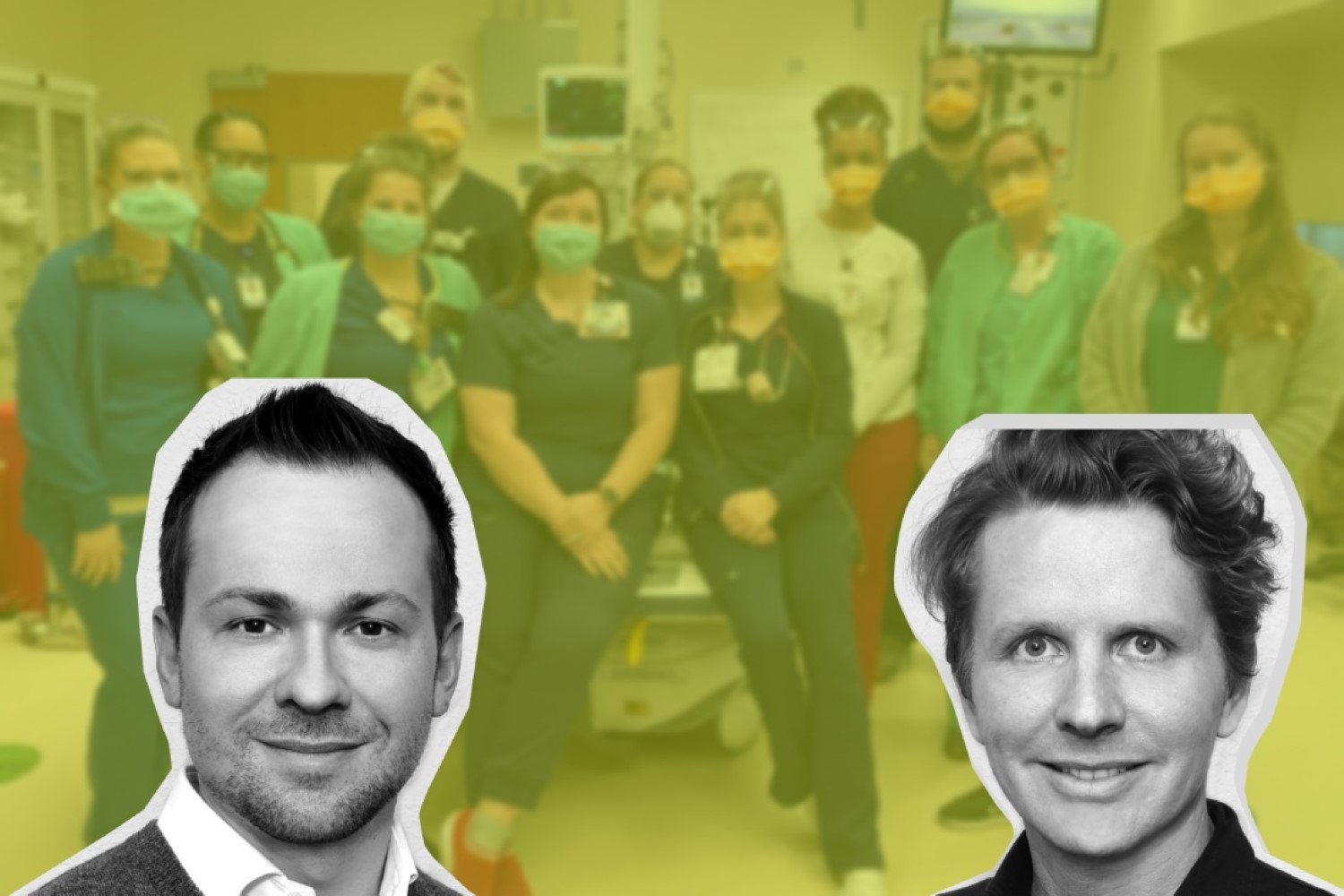 Caresyntax co-founders interact with hospital leadership