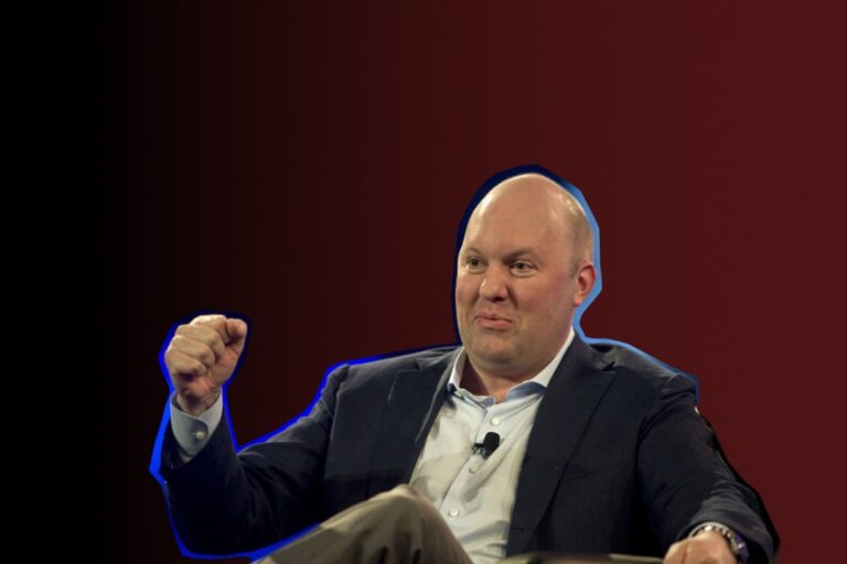 Marc Andreessen shares his story at a conference