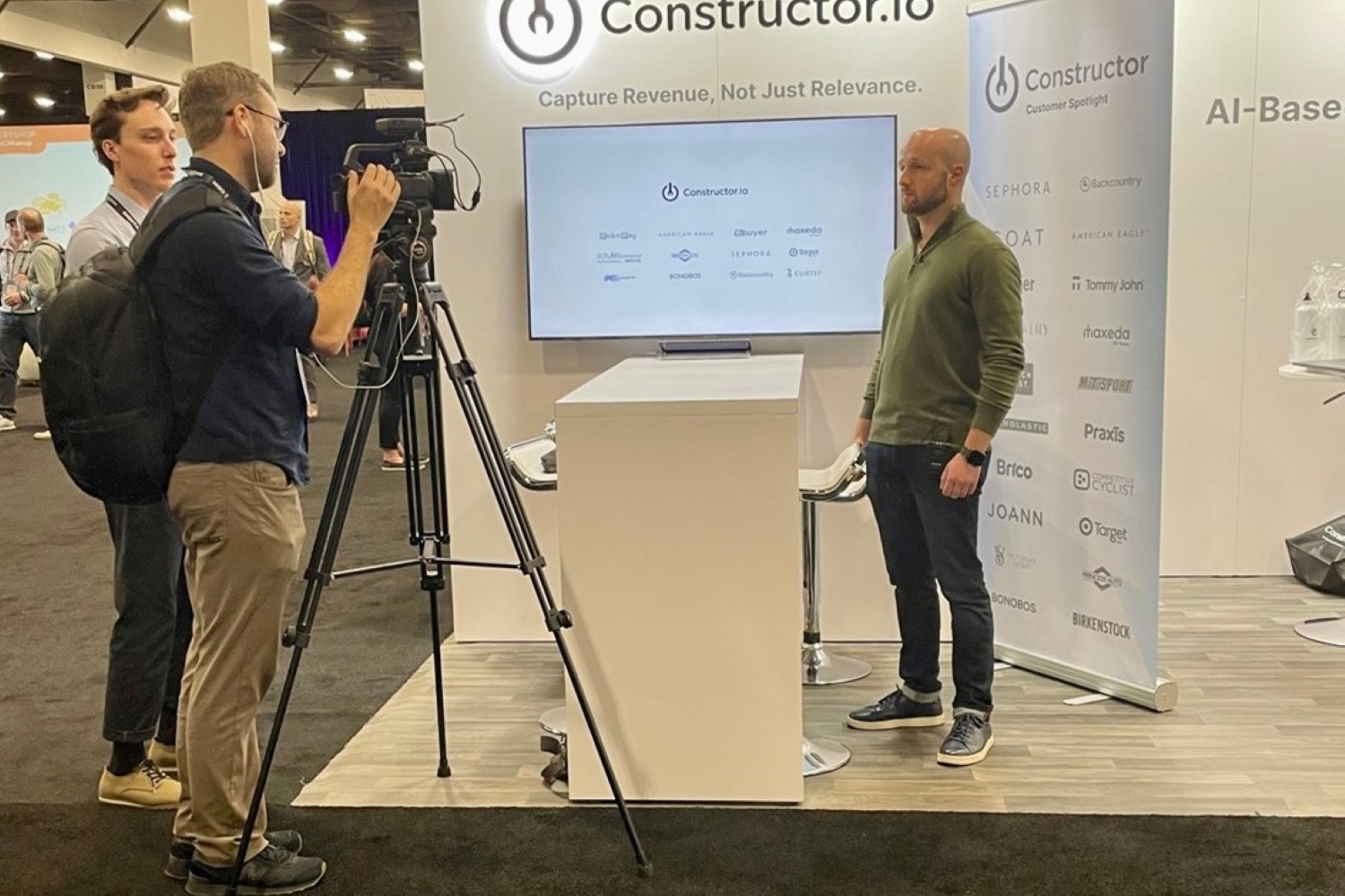 Constructor.io is in a video recording session