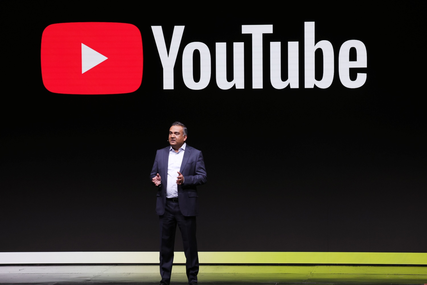 YouTube CEO Neal Mohan is in a conference