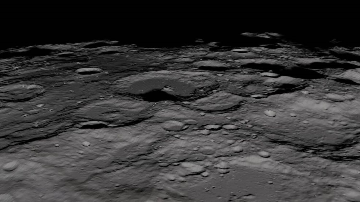 the moon rough surface
