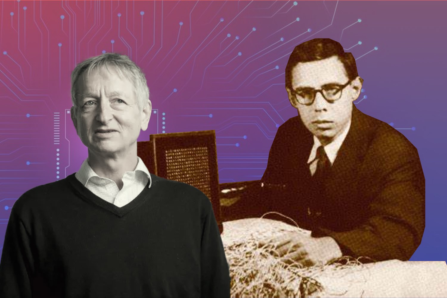 Frank Rosenblatt and Geoffrey Hinton