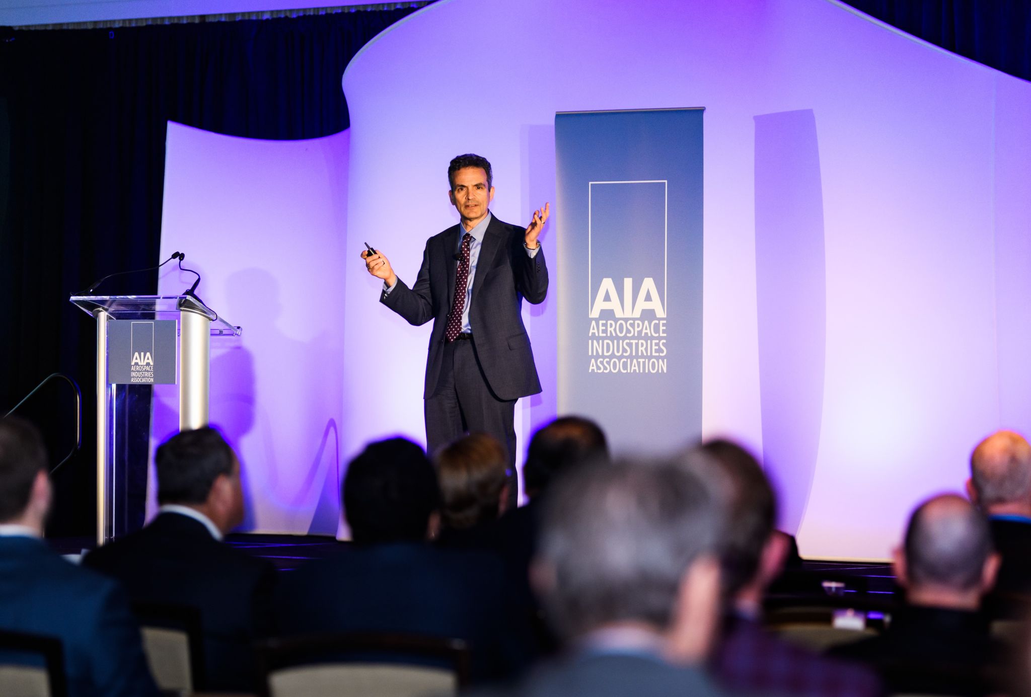 CEO of BAE Systems, Tom Arseneault speaks at AIA conference