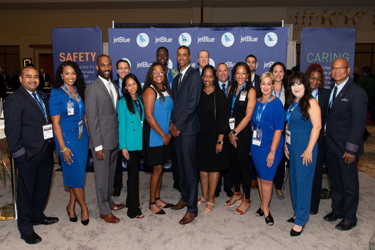 JetBlue staff at a conference