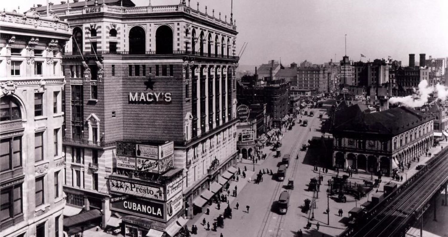 Macy's department store in the early days