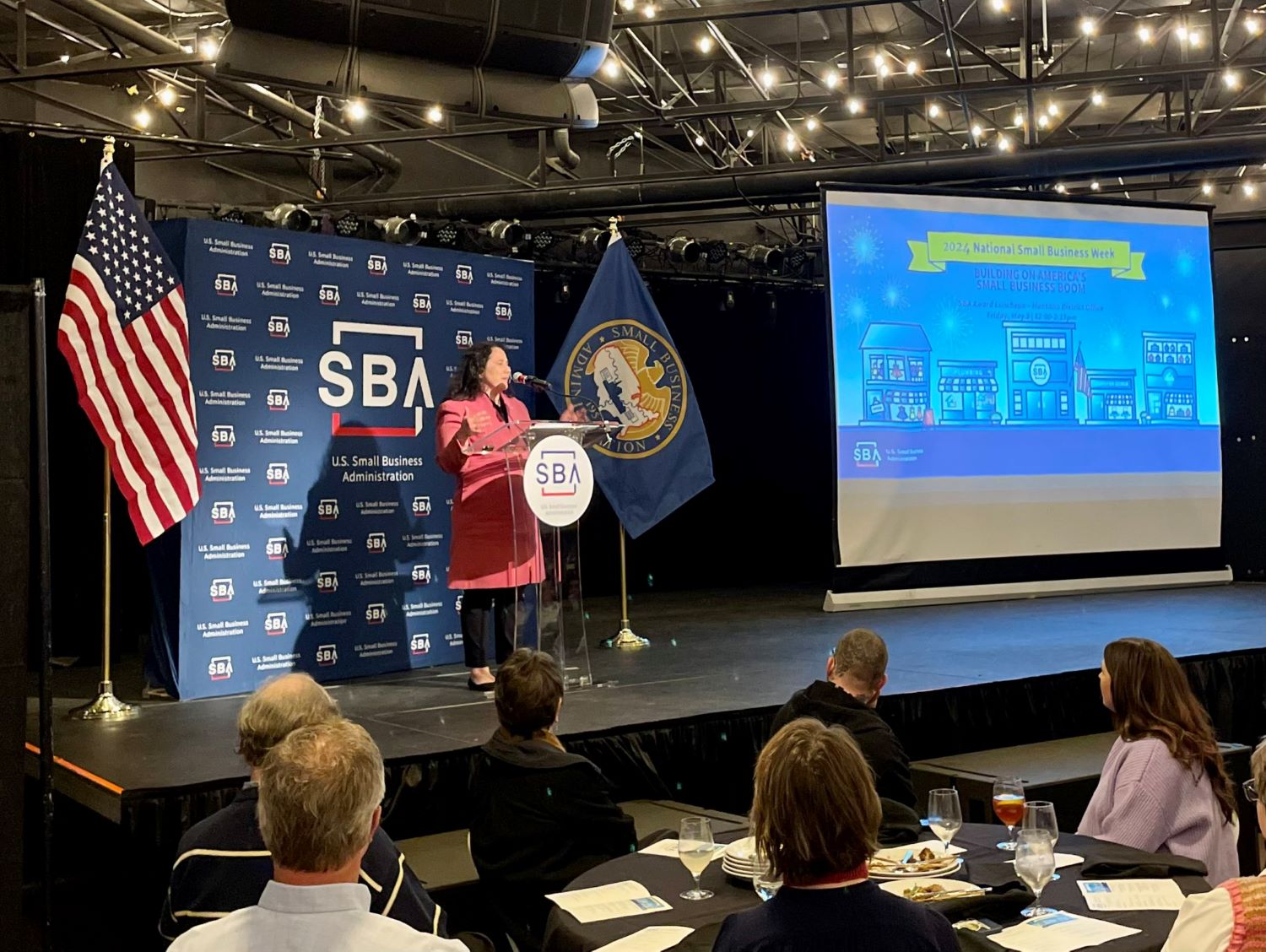 SBA administrator gives a speech