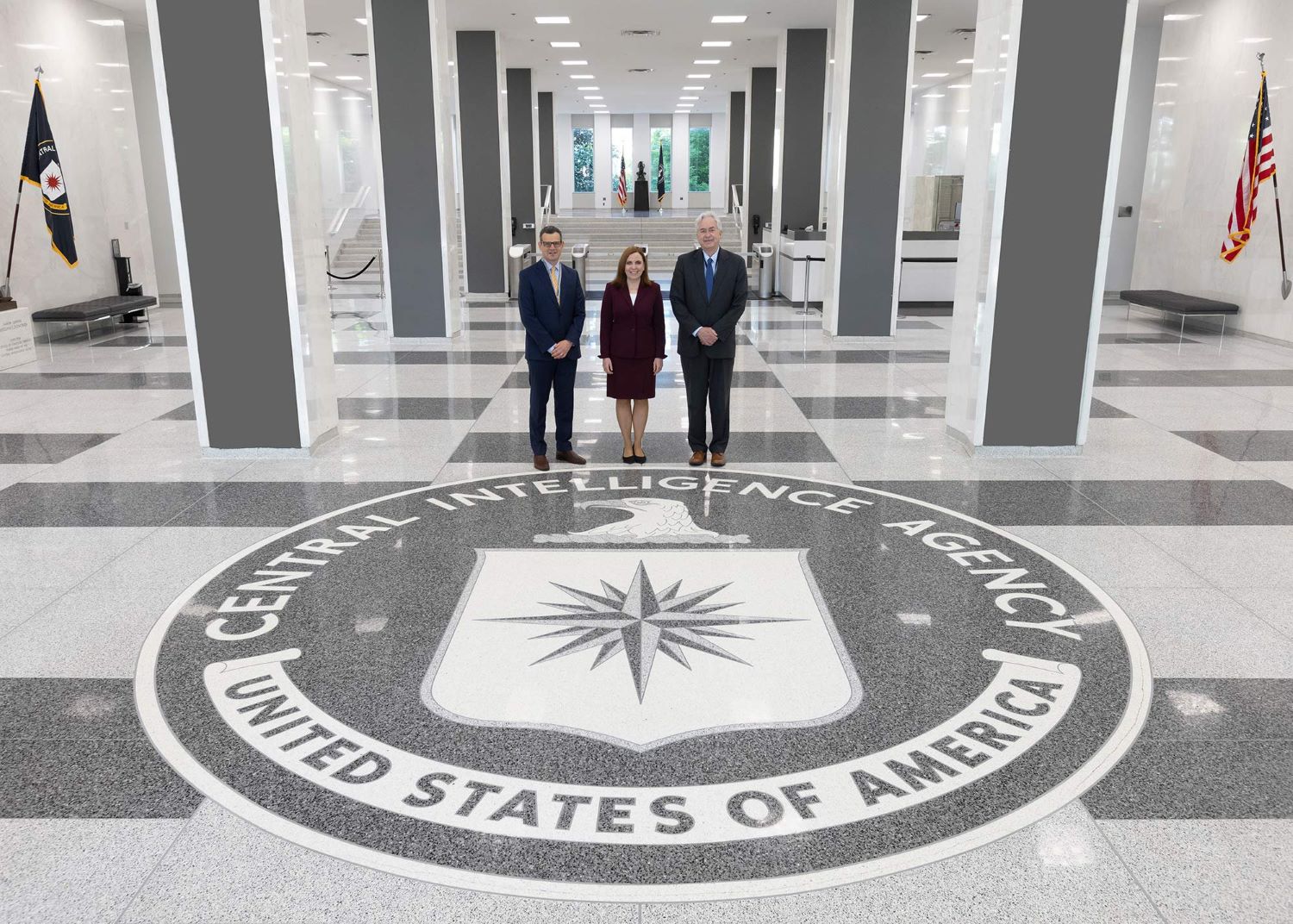 CIA executives in the headquarter hall