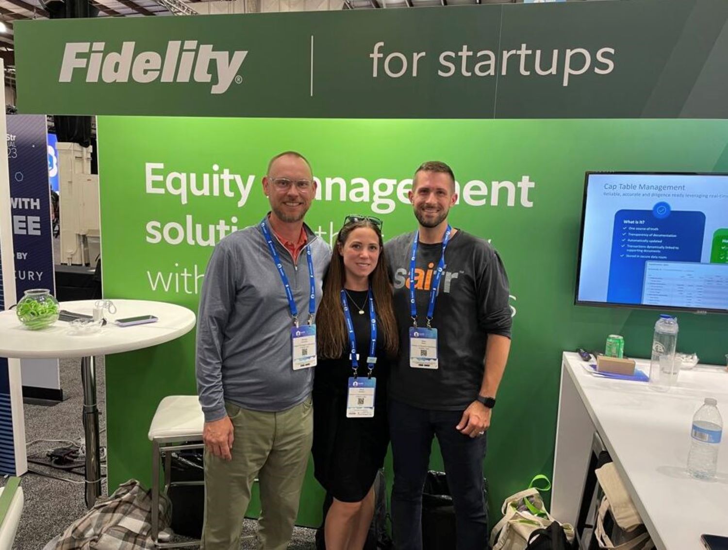 Fidelity staff in a exhibition