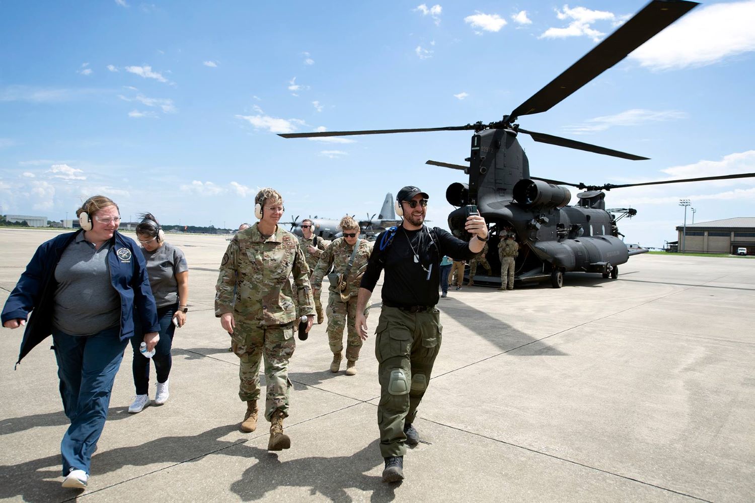 military team testing an aircraft