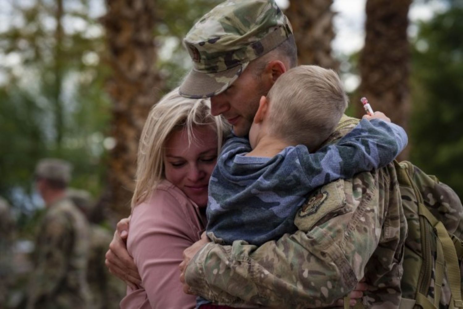 military server and his family