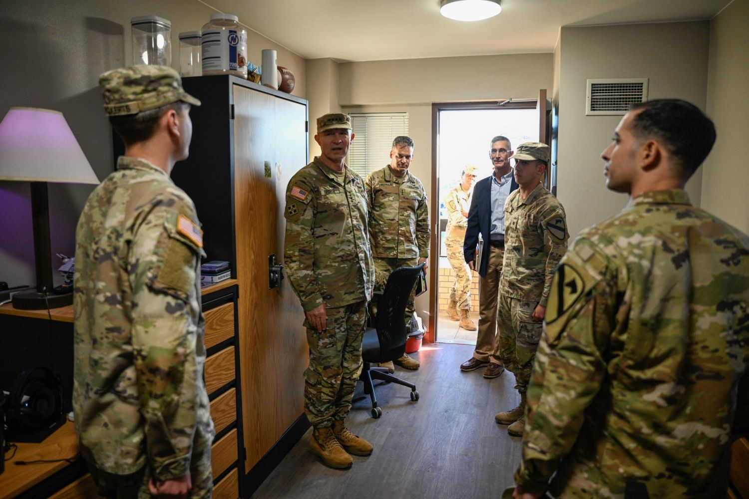 military housing under inspection