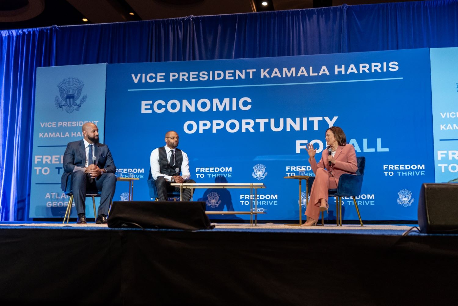 Vice President Kamala Harris in a seminar