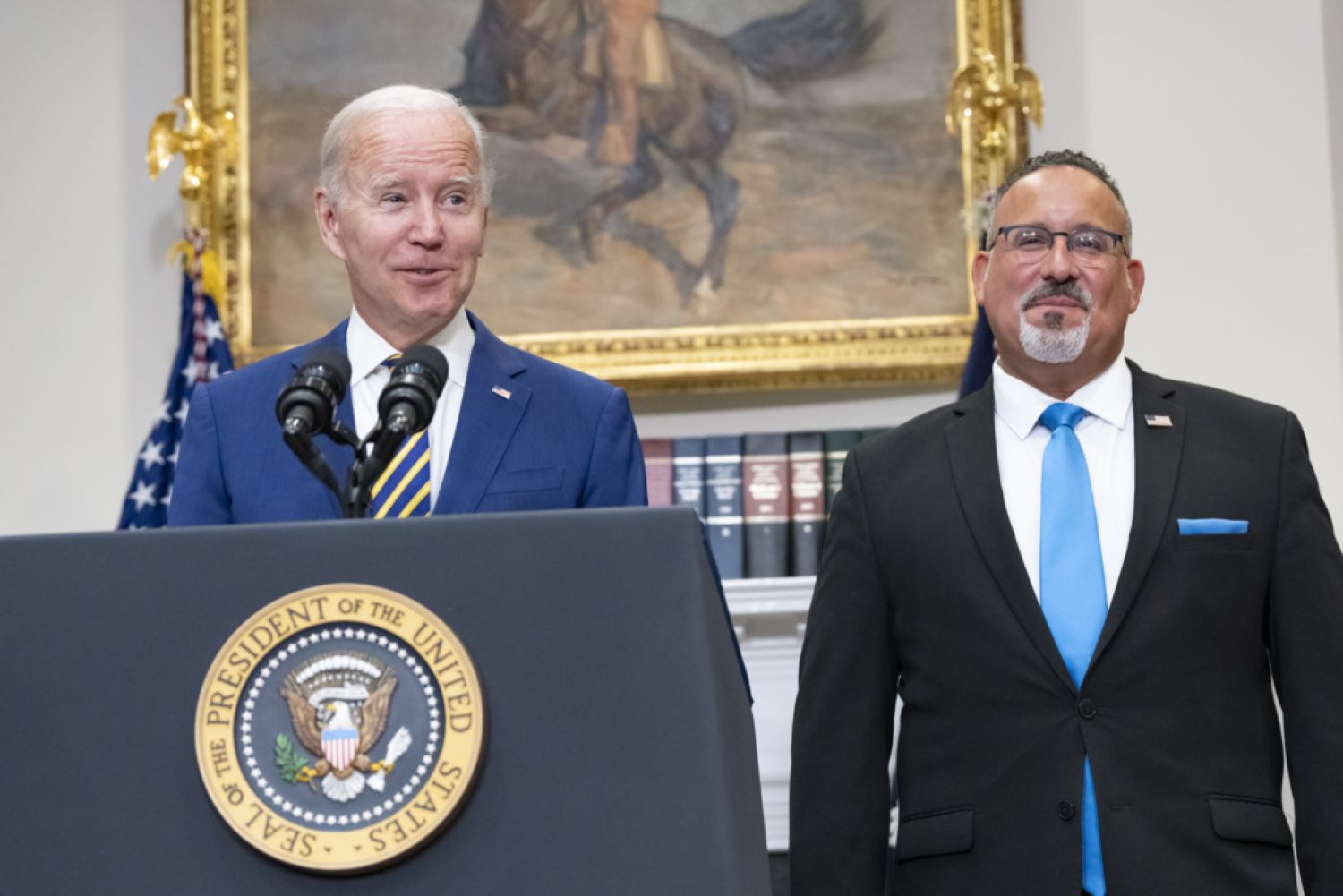 President Joe Biden in a conference