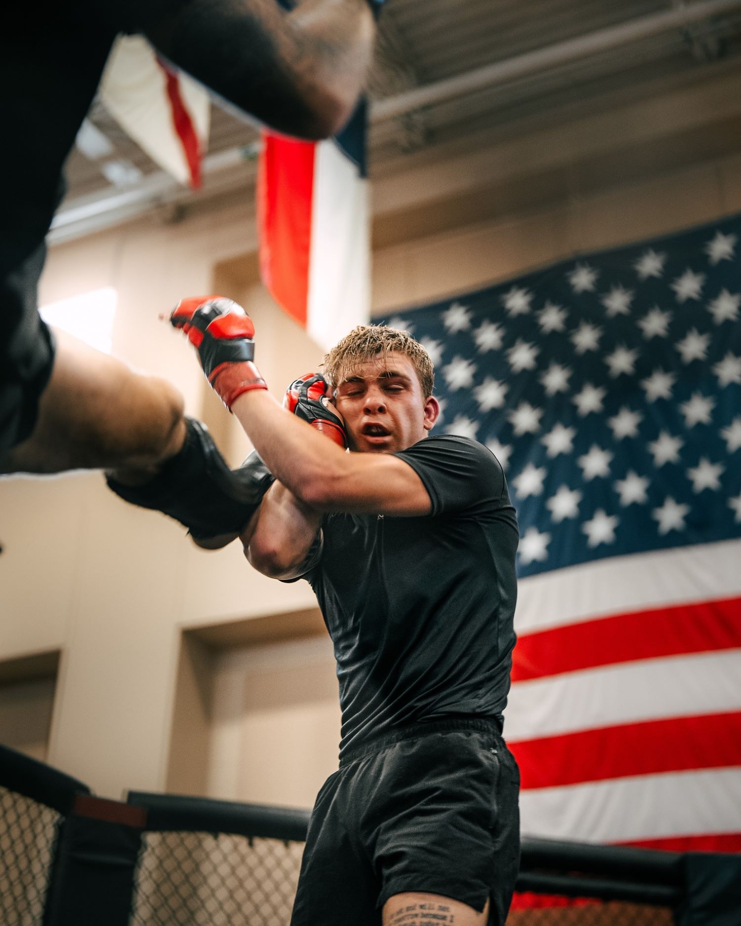 blocking a high kick