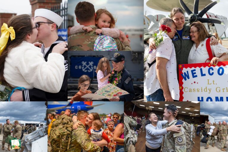 soldiers' reunion moments