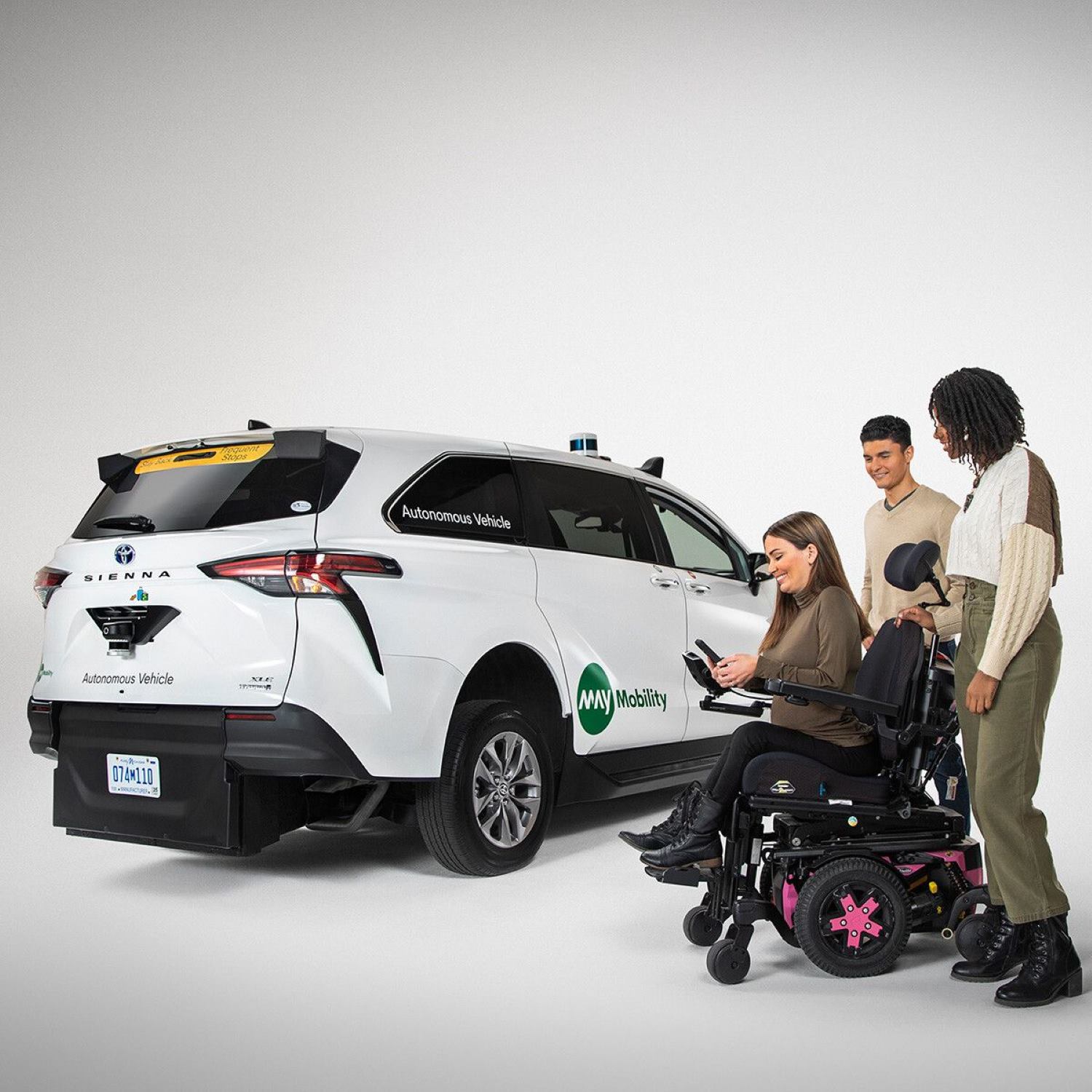 May Mobility Car is wheelchair-accessible